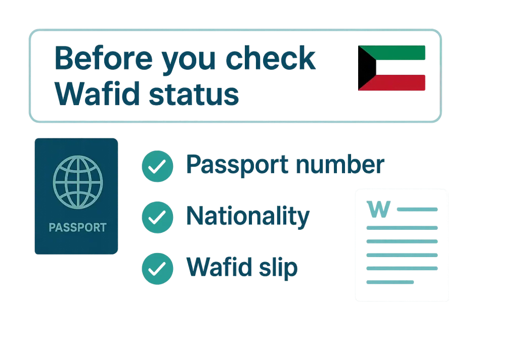 Medical report check online Kuwait: Wafid status in minutes (GAMCA) Before you check Wafid status passport number, nationality, Wafid slip