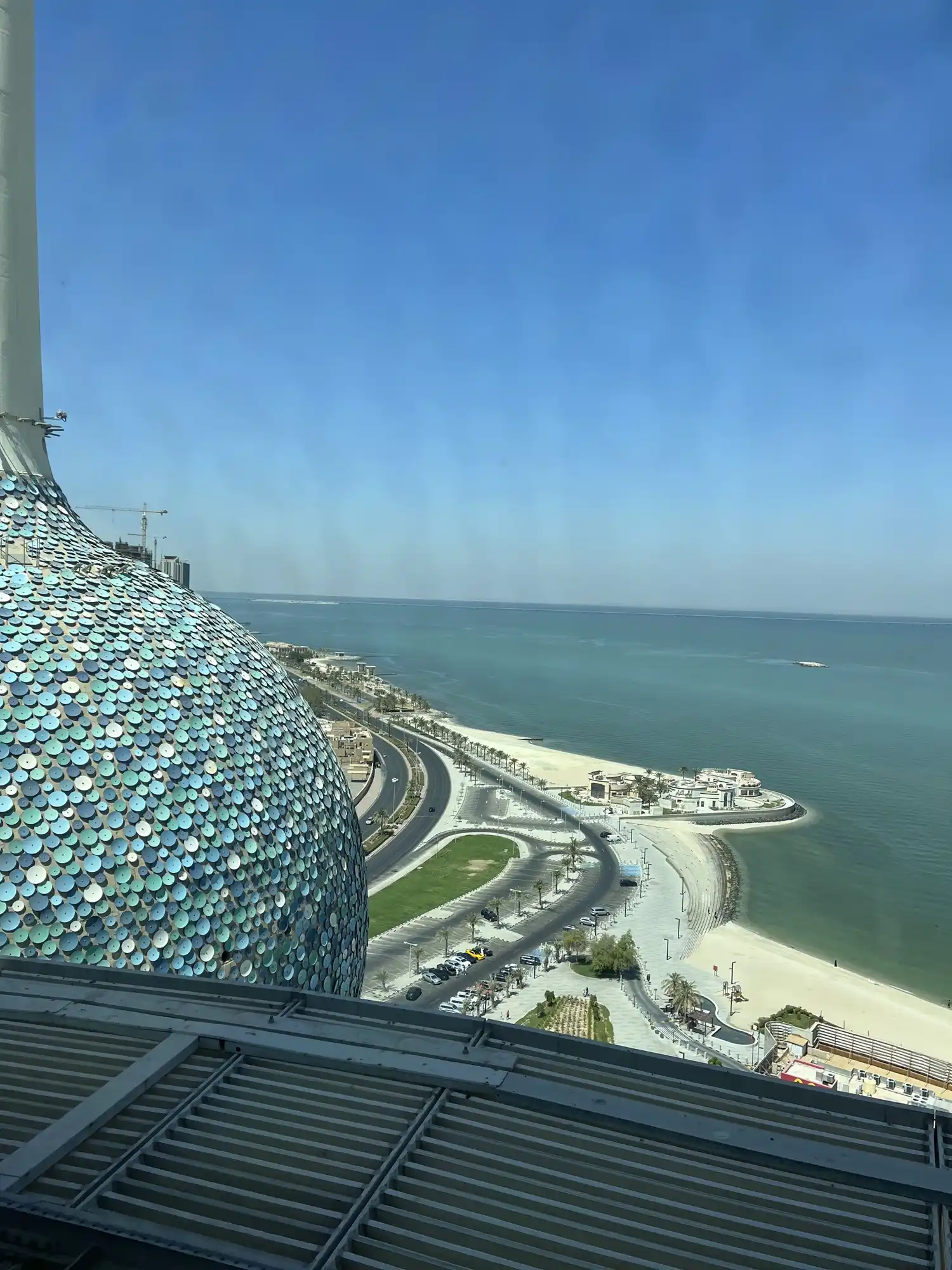 Kuwait Towers (2026): Hours, tickets & what to expect kuwait towers insde Viewing sphere windows with 360° panorama over Kuwait City